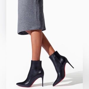 LIKE NEW Christian Louboutin So Katie Bootie - Black 85mm
